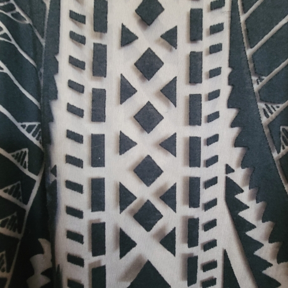 XXL Lace Sheer Geometric Sleeveless Maxi Dress with Liner - Picture 5 of 7